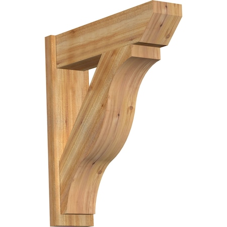 Ekena Millwork Funston Slat Rough Sawn Outlooker, Western Red Cedar, 8"W x 30"D x 34"H OUT08X30X34FST06RWR